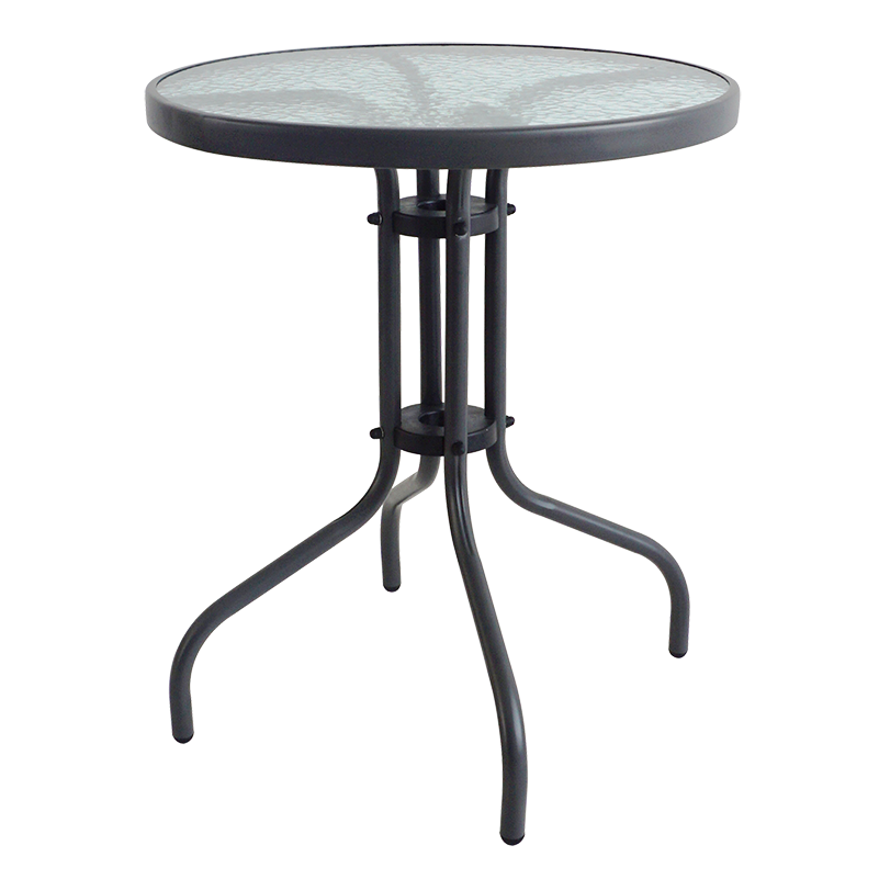 שולחן מתכת עגול 60 ס"מ ניו -יורק למרפסת ולגינה