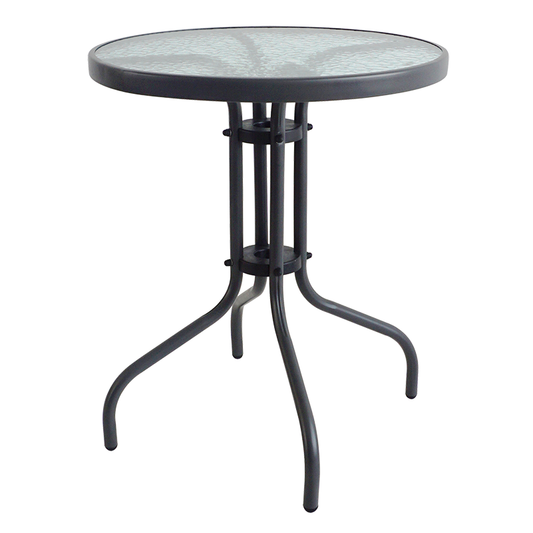 שולחן מתכת עגול 60 ס"מ ניו -יורק למרפסת ולגינה