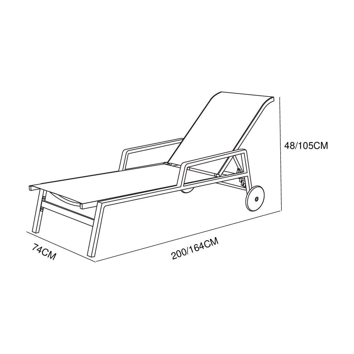 מיטת שיזוף אוריאן אפור