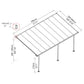 פרגולה אלומיניום Feria לבנה 3X5.5 מבית פלרם - Canopia 702774