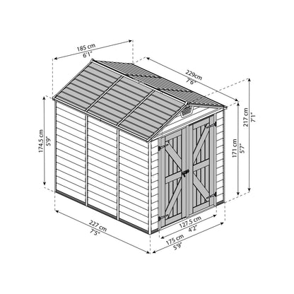 מחסן גינה Skylight קרם 1.9X2.3 מבית פלרם - Canopia 703389