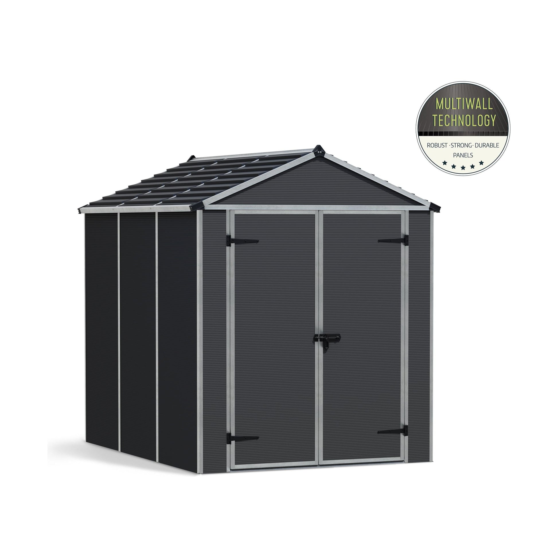מחסן גינה Rubicon אפור כהה 1.9X2.3 מבית פלרם - Canopia
