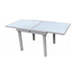 שולחן מרובע למרפסת ולגינה 90 *90/180 אפור בהיר