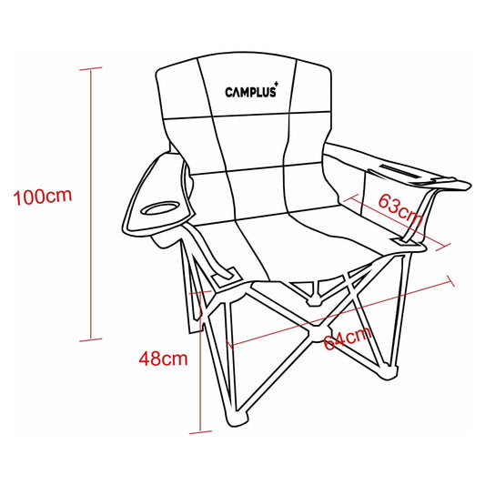 כסא קמפינג דגם מירון גב נמוך ירוק CAMPLUS - בקניית 2 כסאות מחיר ליח' 200 שח