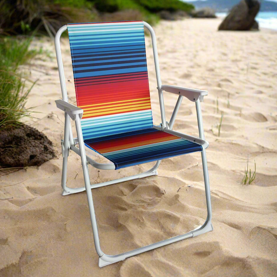 כסא ים מתקפל כחול אדום CAMPLUS