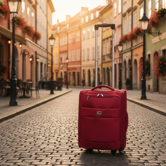 מזוודת טרולי מתקפלת צבע אדום 35 ליטר