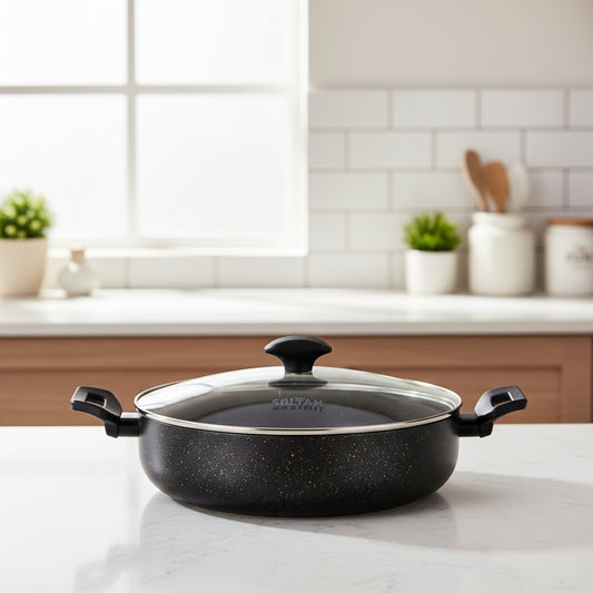 סוטאז 30 ס"מ OPTIMA ציפוי שיש ידית שחורה סולתם