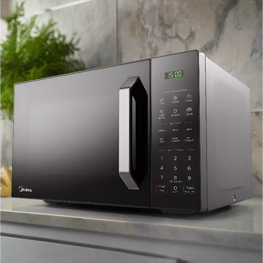 מיקרוגל דיגיטלי 28 ליטר שחור זכוכית, דגם EM9P032MX MIDEA