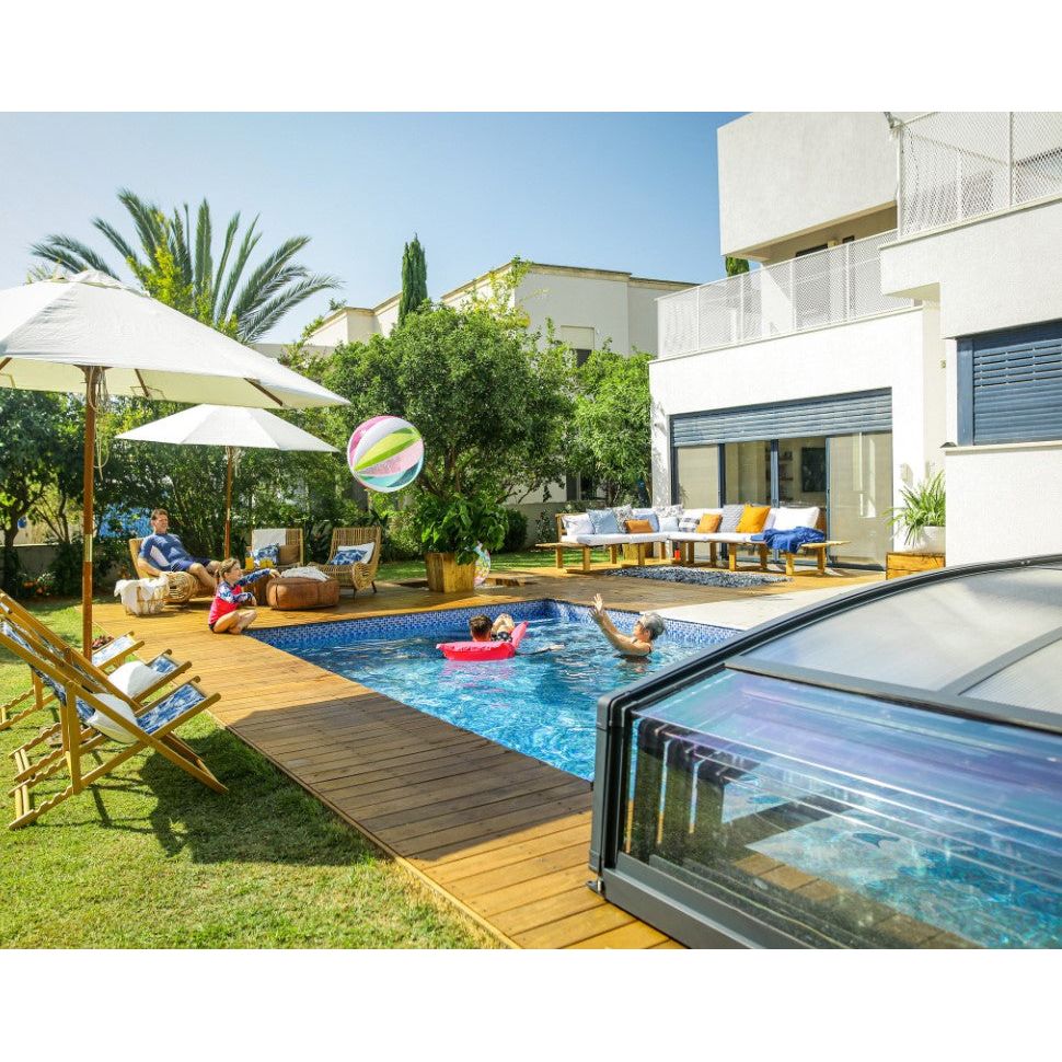 קירוי בריכה טלסקופי קשיח Majorca