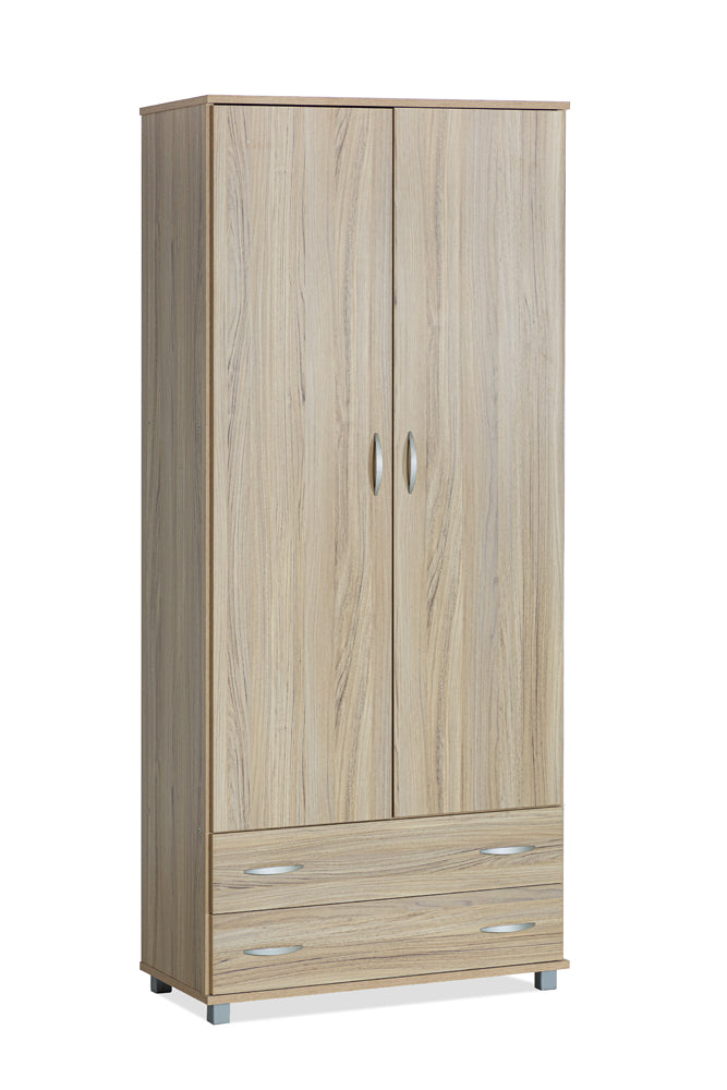 ארון 2 דלתות + שתי מגירות צבע אלון