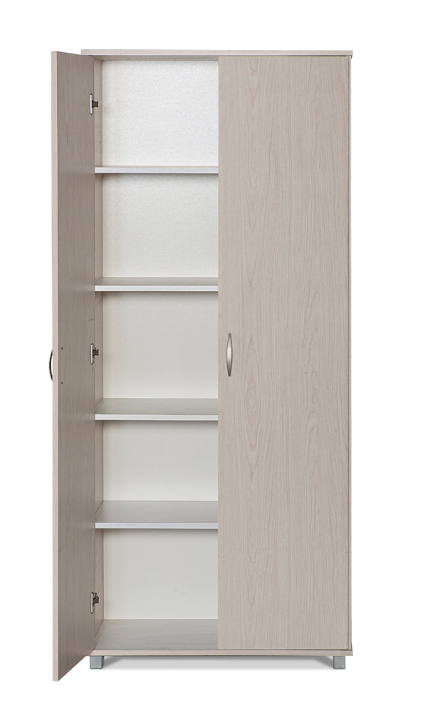 ארון 2 דלתות מדפים צבע מייפל מולבן