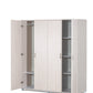 ארון בגדים 4 דלתות דלתות מדפים ותליה מייפל מולבן