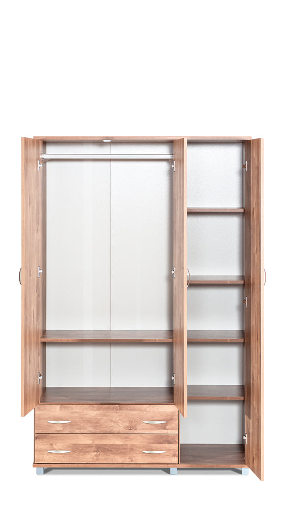 ארון בגדים 3 דלתות בשילב 2 מגירות שיטה