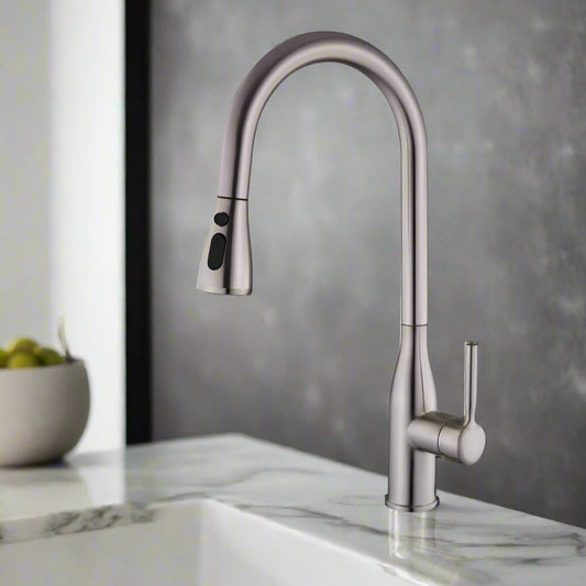 ברז מטבח נשלף יוקון מוברש