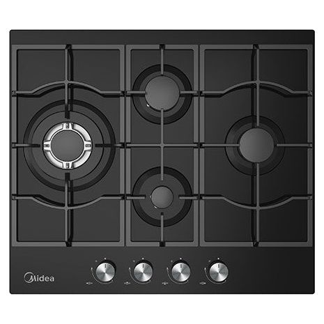 כיריים גז 4 להבות שחור 60 סמ סופר טורבו MIDEA 60GM097