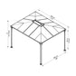 גזיבו לגינה Martinique אפור כהה 3X3.6 מבית פלרם - Canopia