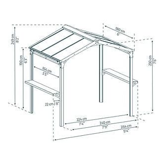 גזיבו ברביקיו Austin שחור 1.8X2.4 מבית פלרם - Canopia