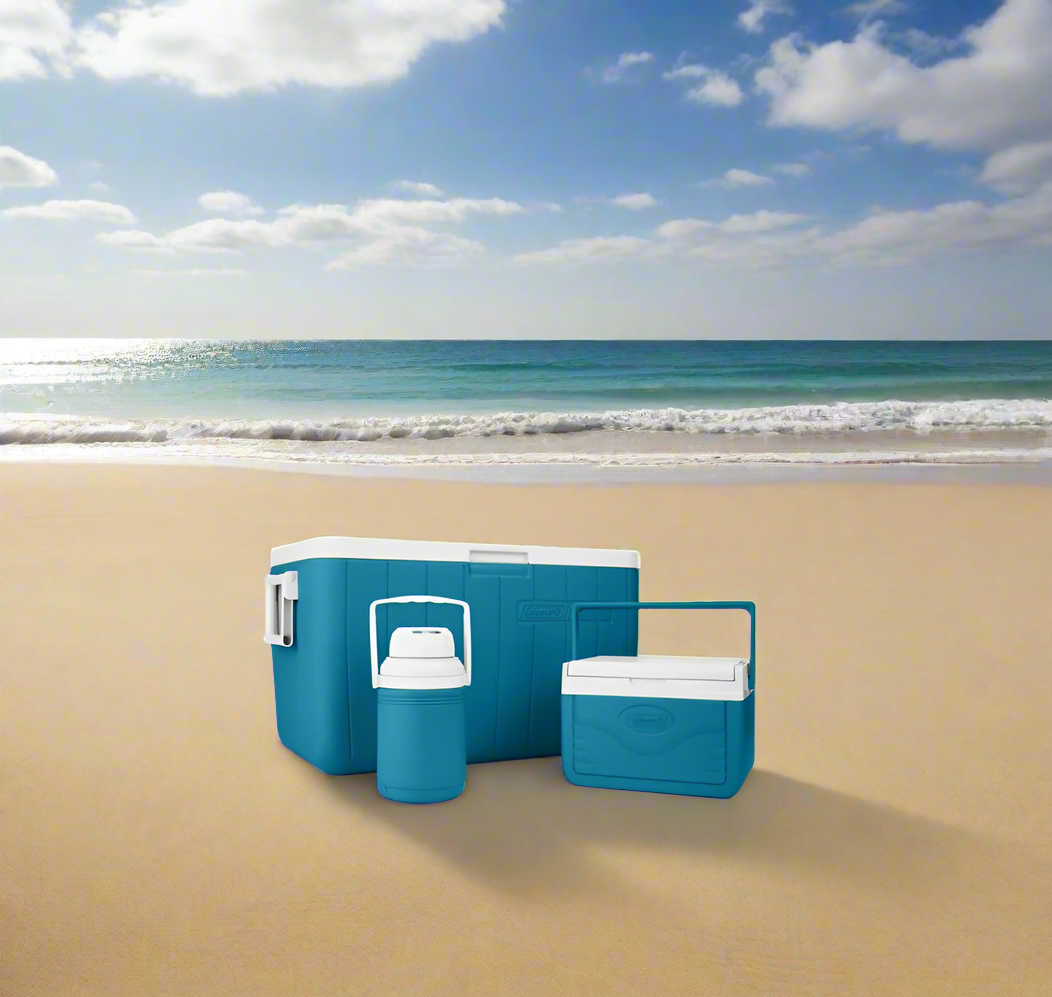 סט 2 צידניות ומיכל מים, קולמן