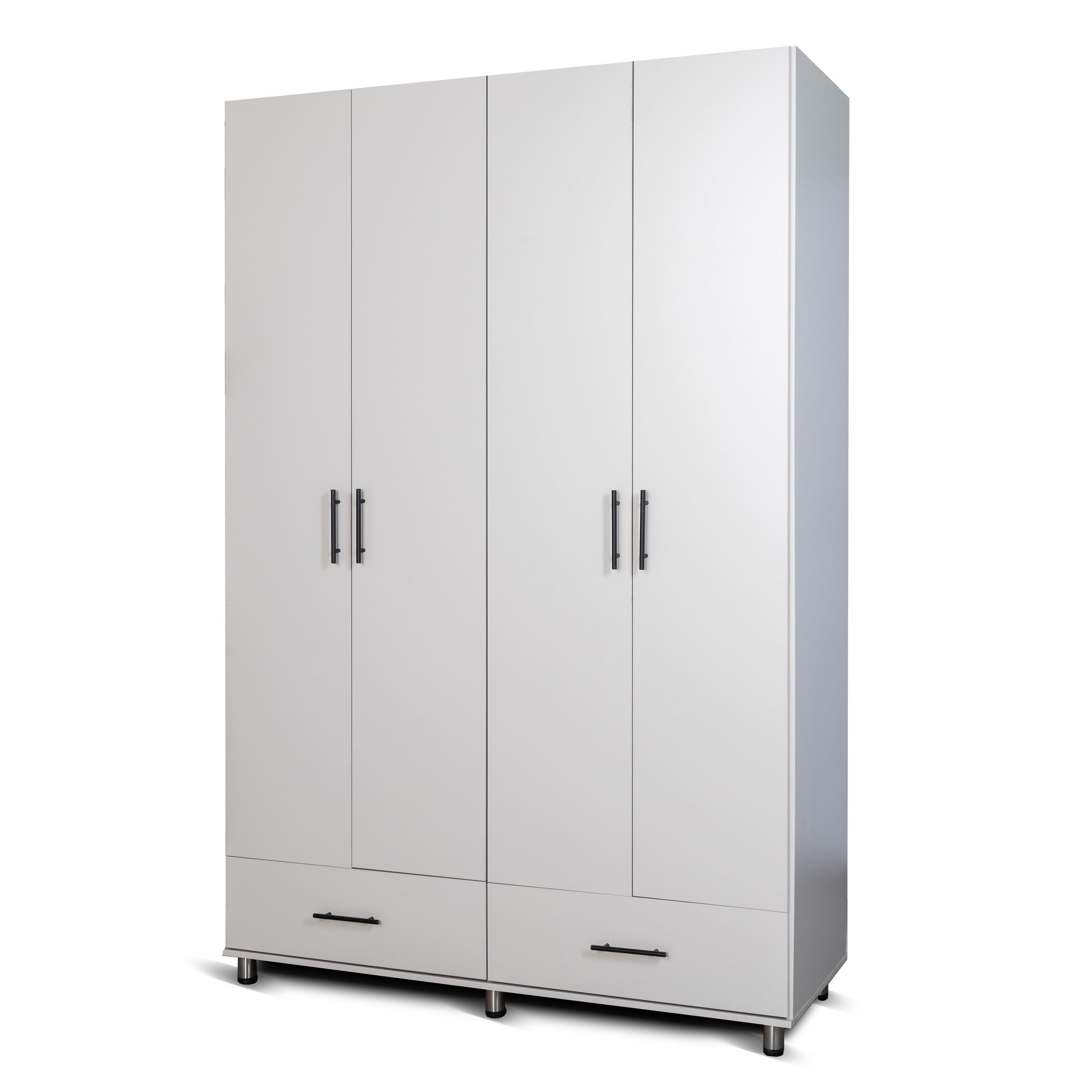 ארון בגדים הילה  4 דלתות ו זוג מגירות  לבן