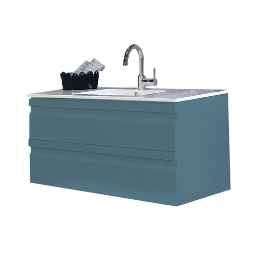 ארון אמבטיה תלוי דאלאס 80 ס"מ כחול ים