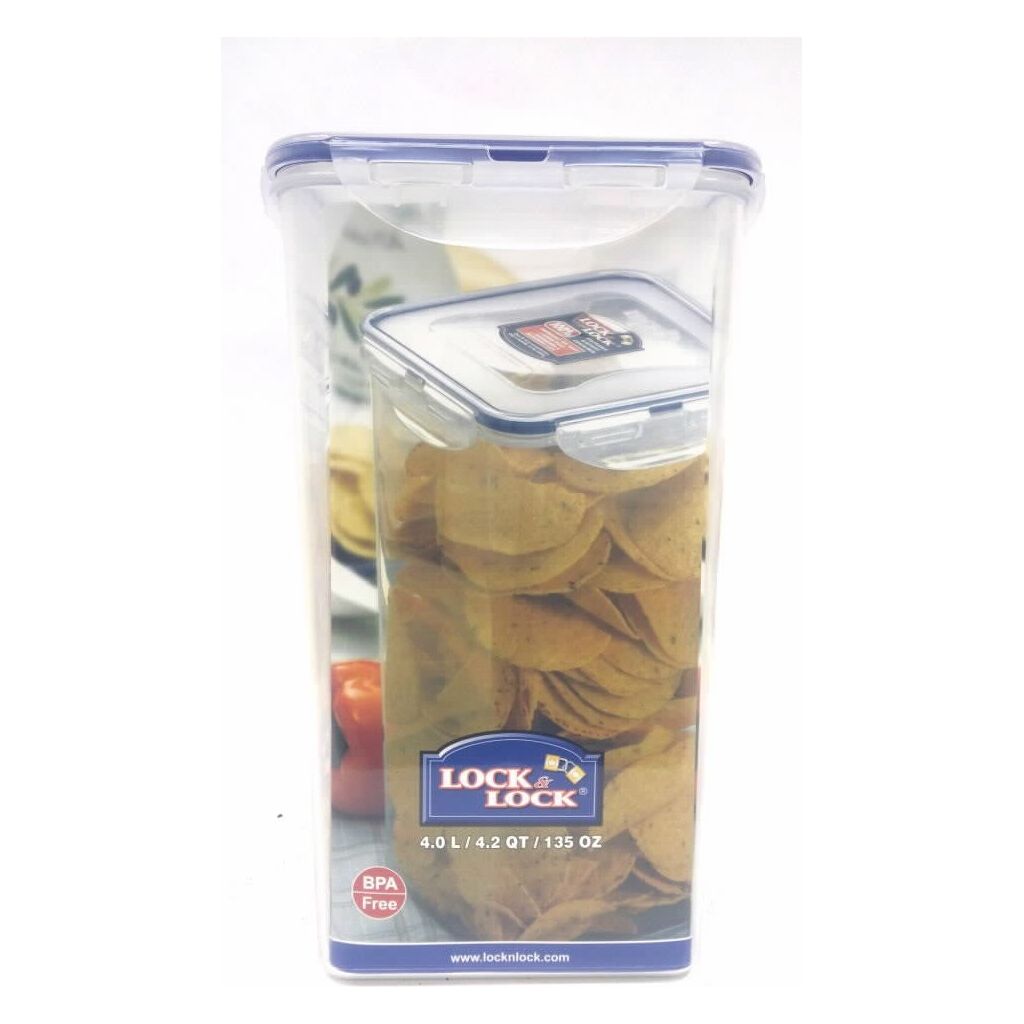 קופסא פלסטיק מלבנית 4 ליטר L&L