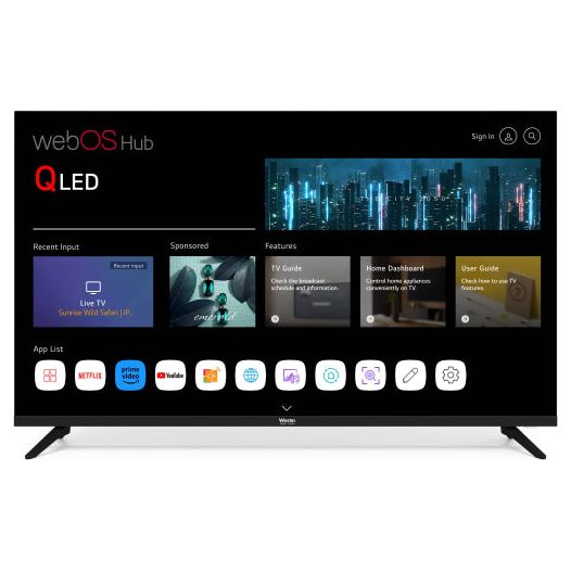 מסך טלוויזיה QLED 55'' SMART 4K דגם WSV-55QWEB במערכת WEB OS