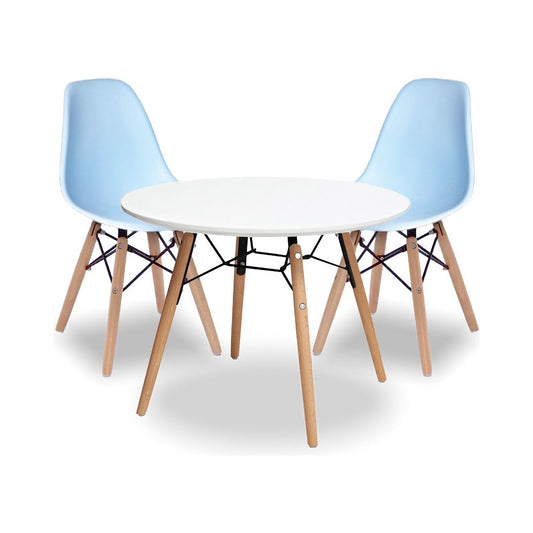 שולחן ילדים דניה + 2 כסאות כחולים