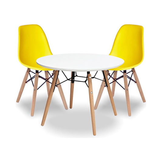 שולחן ילדים דניה + 2 כסאות צהובים