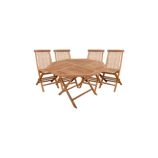 סט ריביירה שולחן מתומן + 4 כסאות