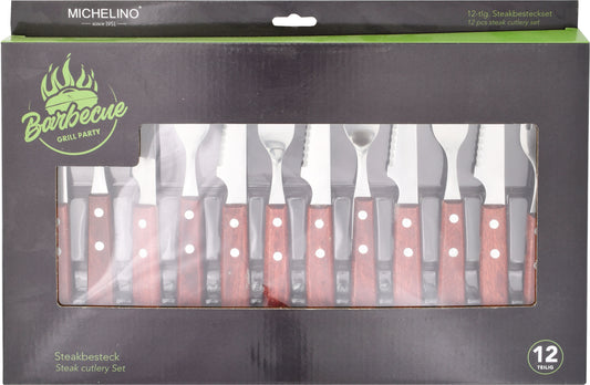 מארז 12 חלקים מזלגות וסכינים לסטייק CARK