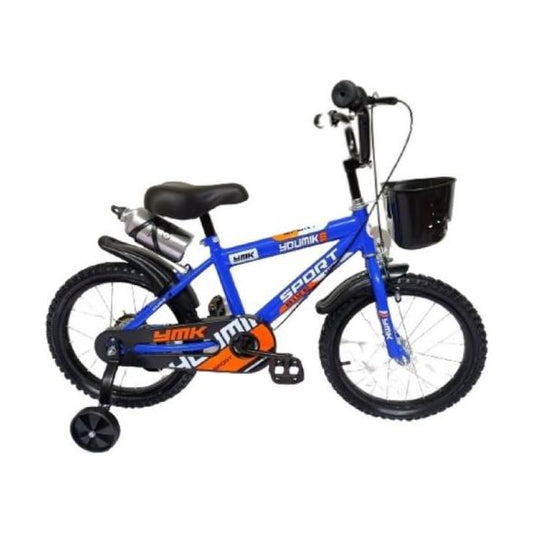 אופני ילדים קלות כולל מתקן לבקבוק מים גודל 16 אינץ דגם RSM-1028 מבית ROSSO ITALY כחול