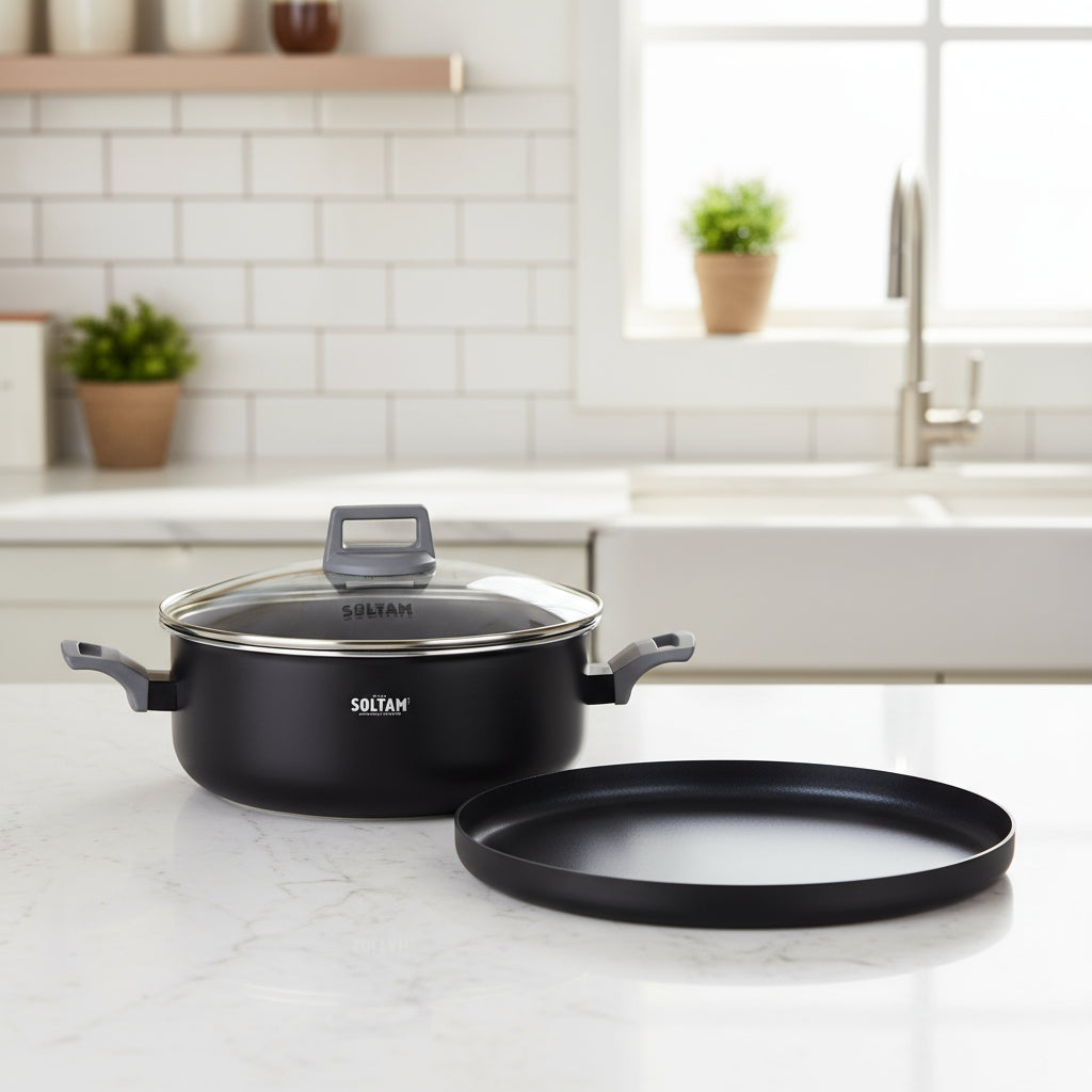 סיר אורז 3 חלקים 12*28 ס"מ 6.9 ליטר אלומיניום Culinary Flip סולתם