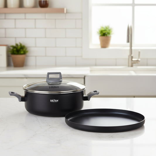 סיר אורז 3 חלקים 12*28 ס"מ 6.9 ליטר אלומיניום Culinary Flip סולתם