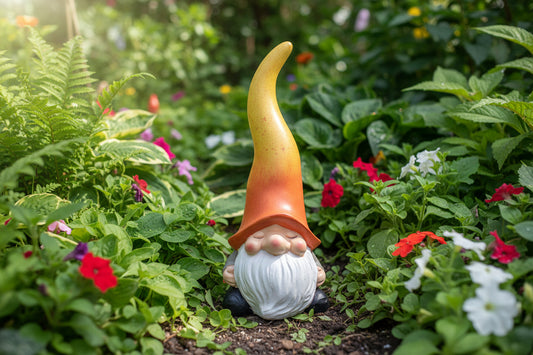 גמד לגינה 29 ס"מ כתום