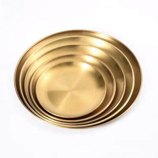 צלחת הגשה קוטר 26 ס מ זהב מט GOLDY