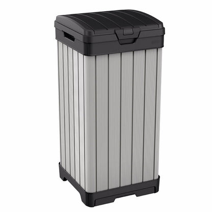 פח חוץ 120 ליטר אפור, BRUSHED BIN