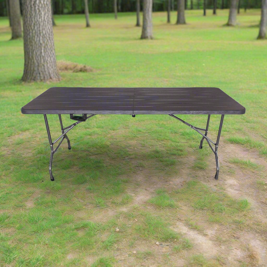 שולחן פלסטיק דמוי עץ 180 ס"מ