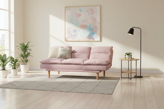 ספה נפתחת אלה ורודה 168 סמ