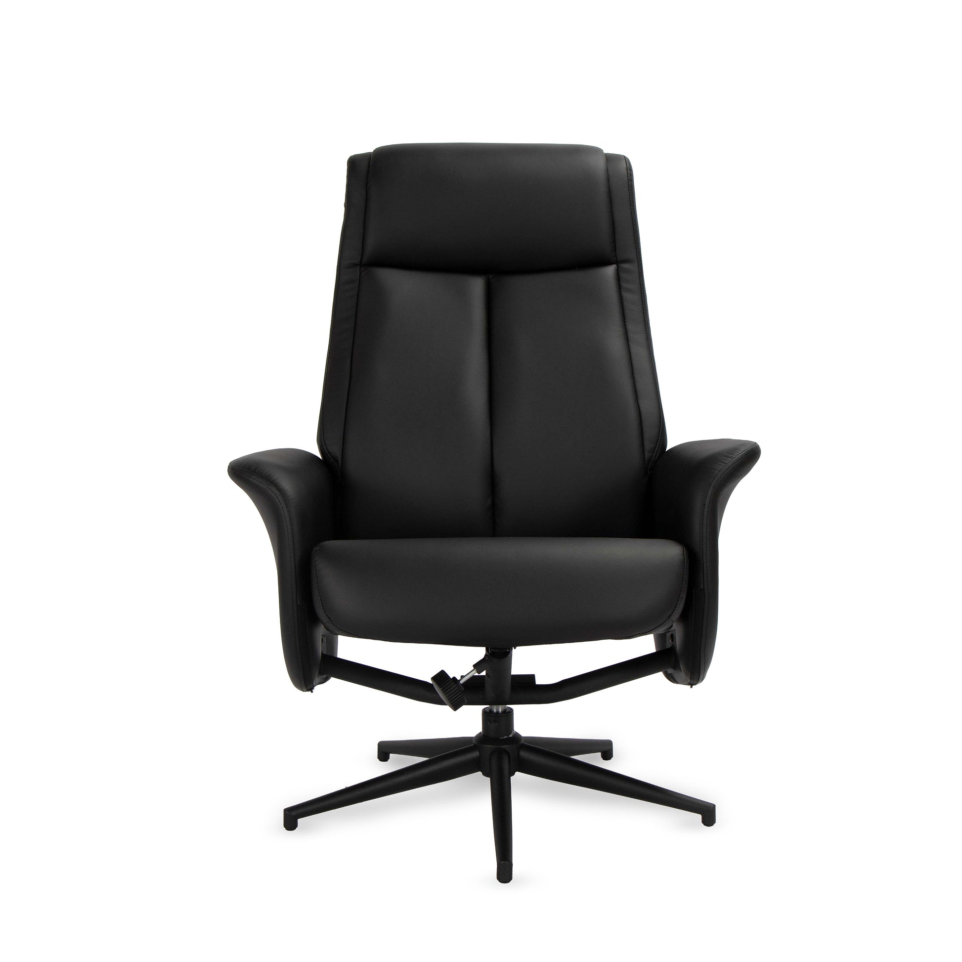 כורסא+הדום קיילי דמוי עור שחור