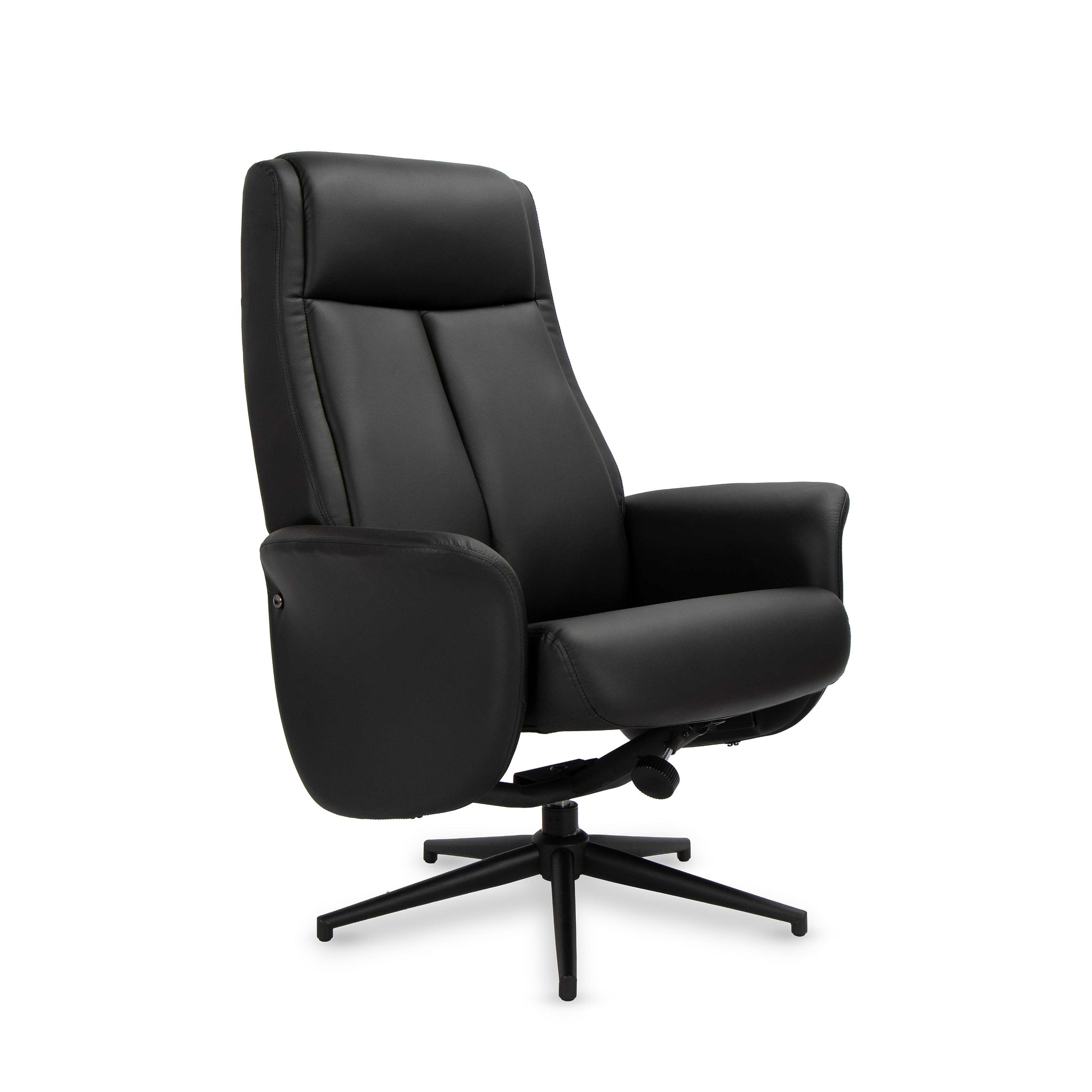 כורסא+הדום קיילי דמוי עור שחור