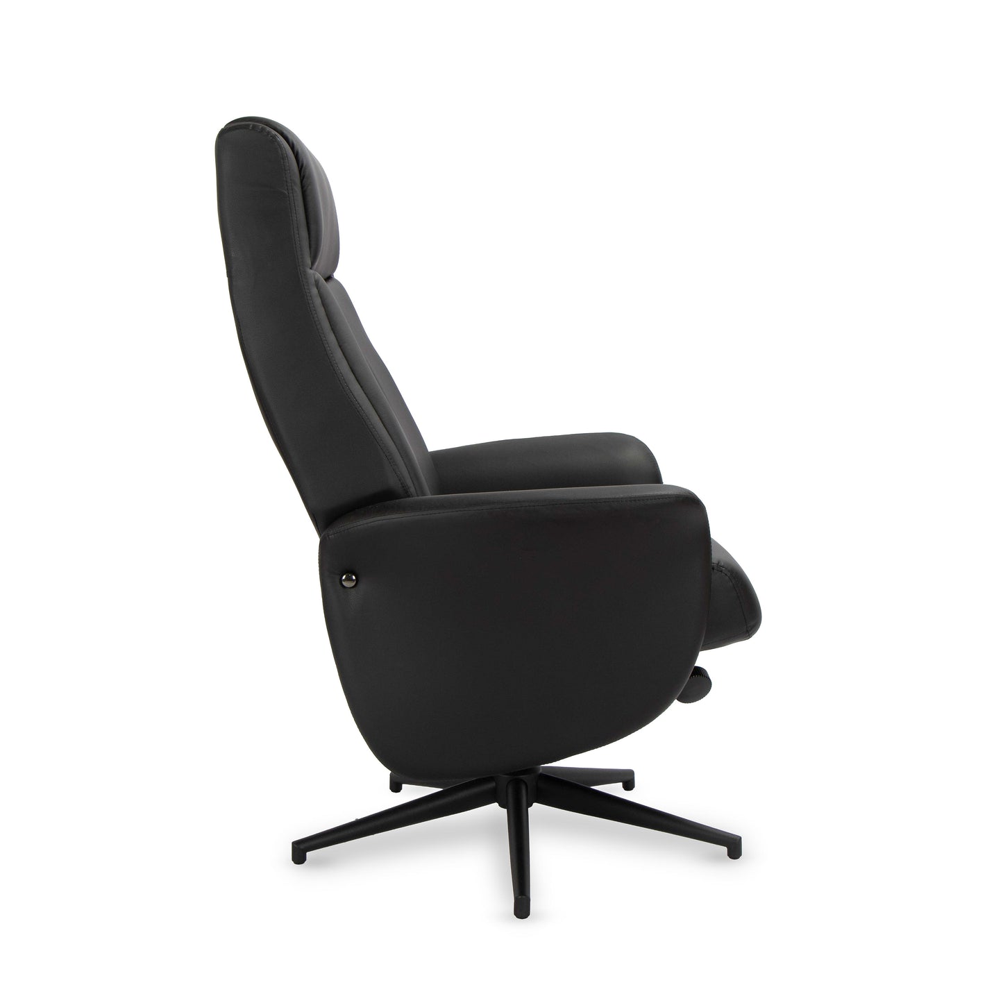 כורסא+הדום קיילי דמוי עור שחור