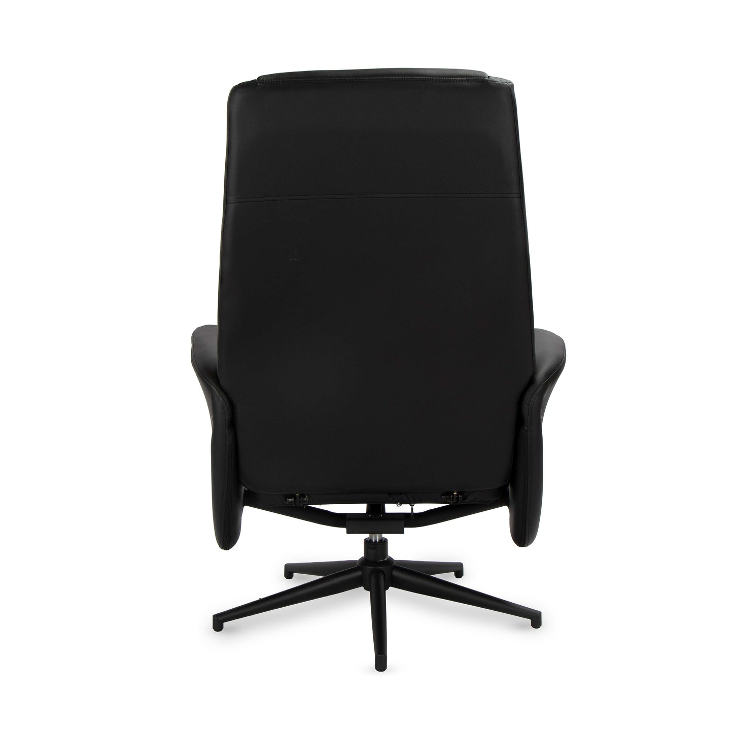 כורסא+הדום קיילי דמוי עור שחור