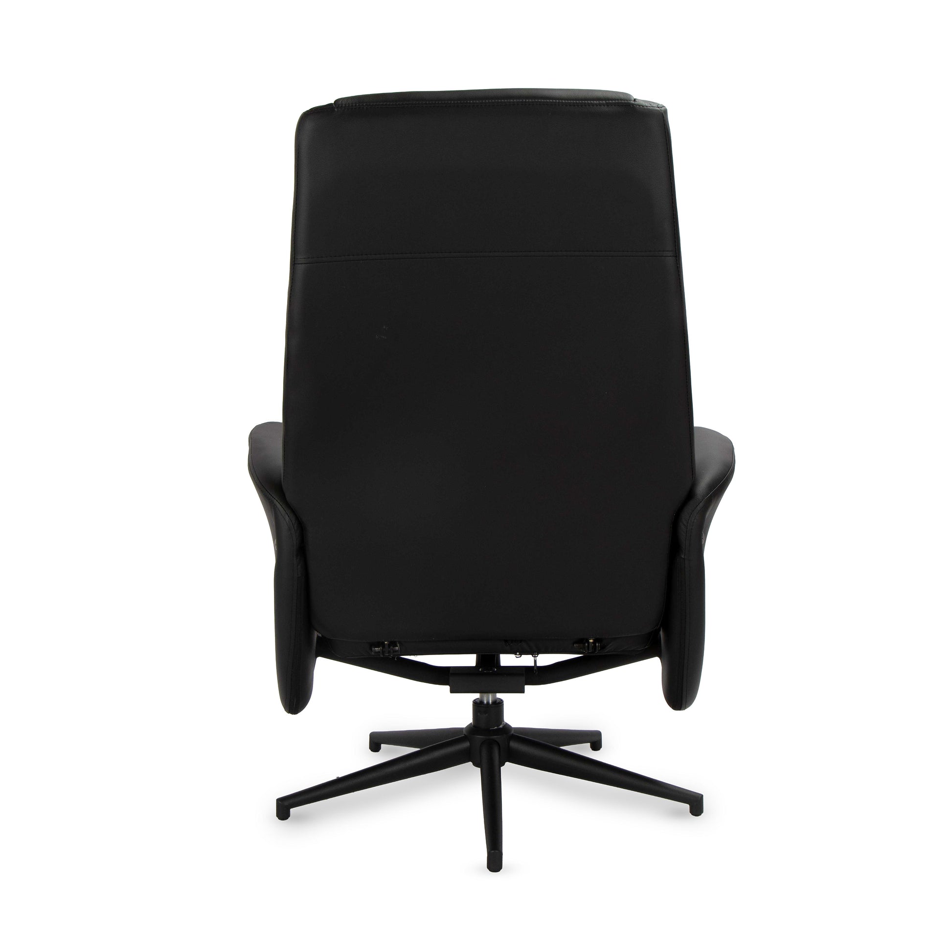 כורסא+הדום קיילי דמוי עור שחור