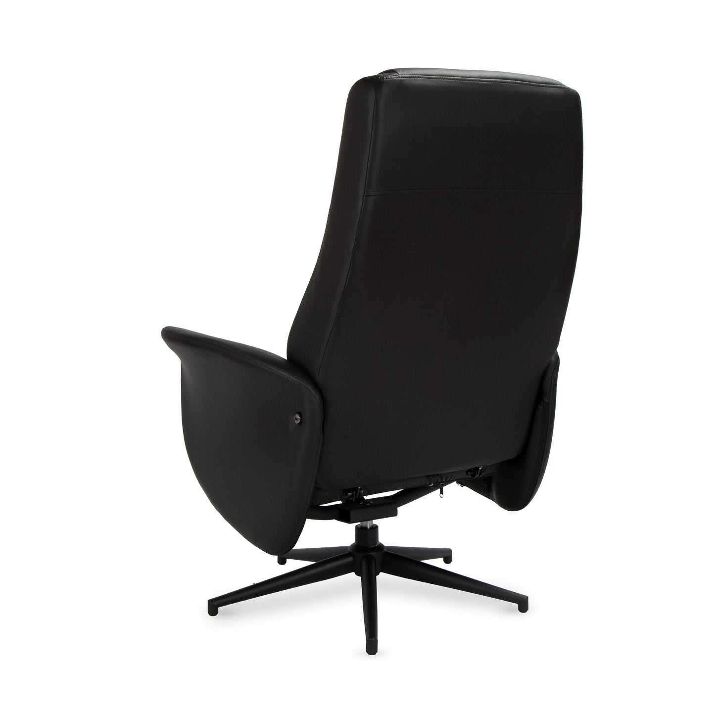 כורסא+הדום קיילי דמוי עור שחור