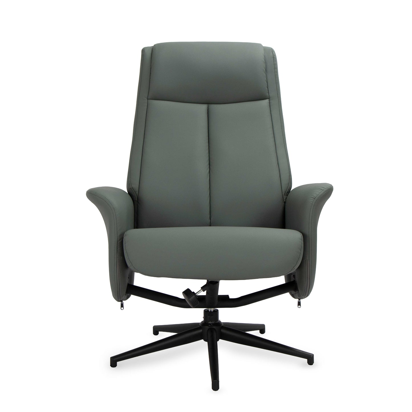 כורסא+הדום קיילי דמוי עור אפור/ירוק