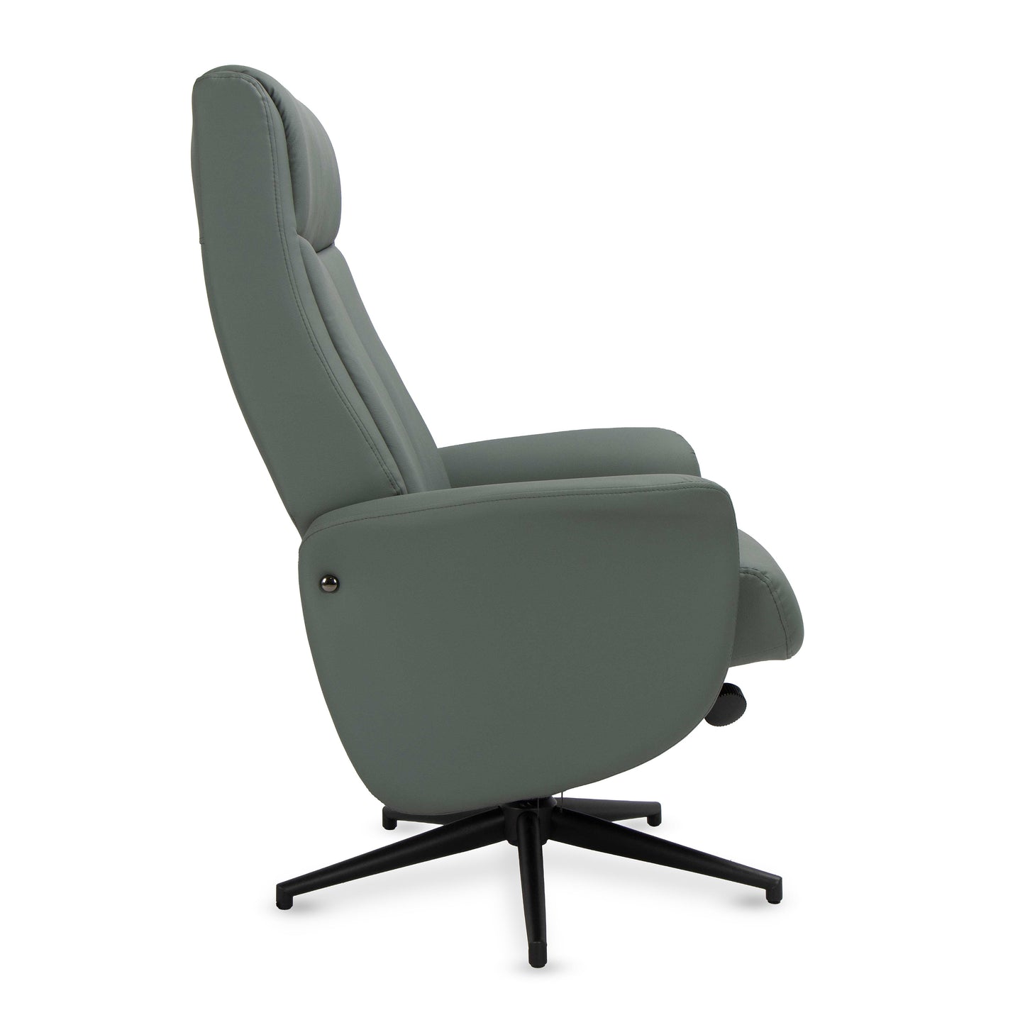 כורסא+הדום קיילי דמוי עור אפור/ירוק