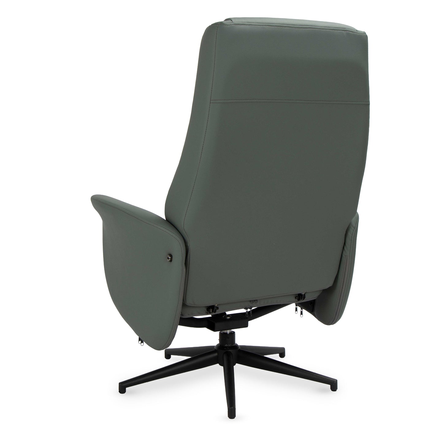 כורסא+הדום קיילי דמוי עור אפור/ירוק