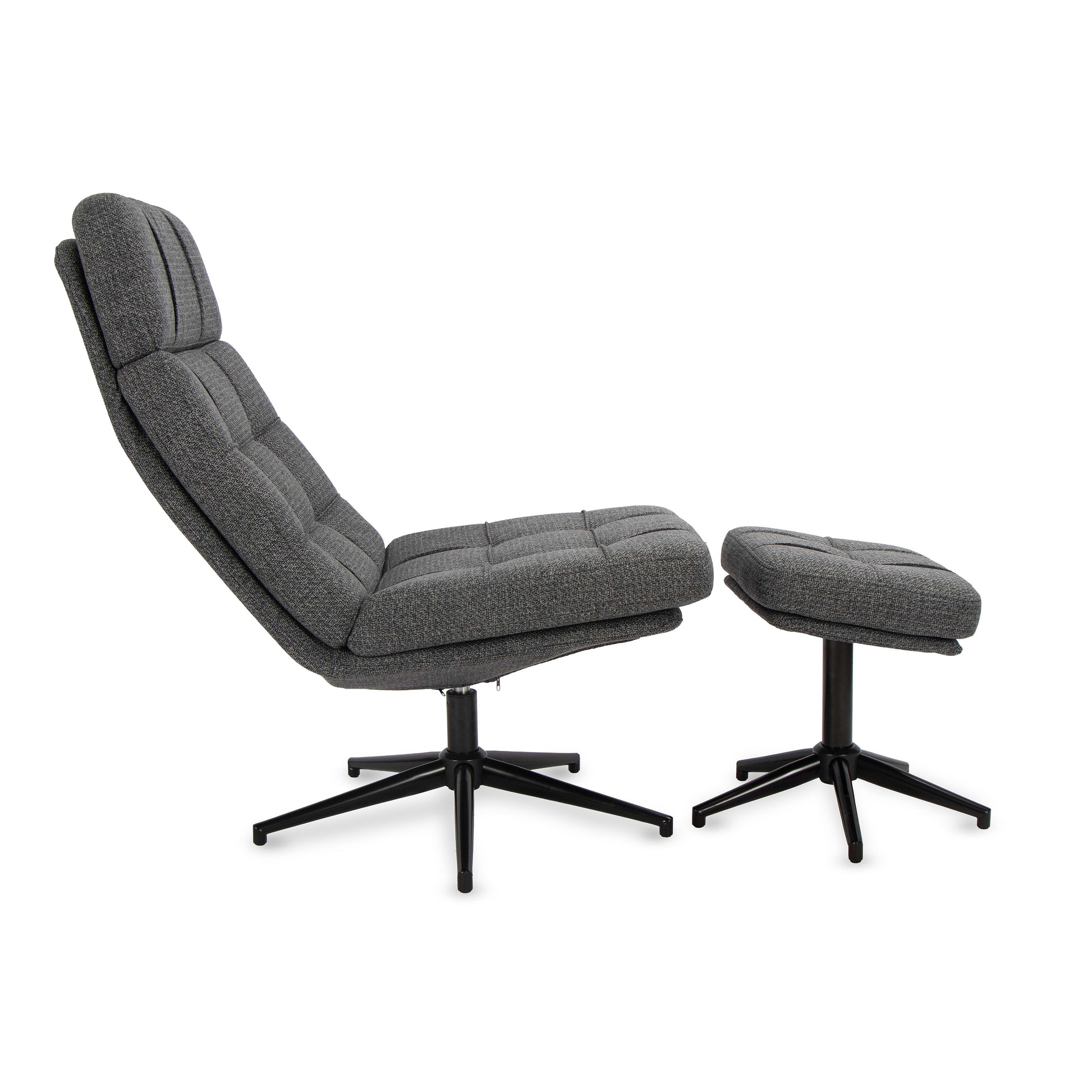 כורסא+הדום איימי בד אפור