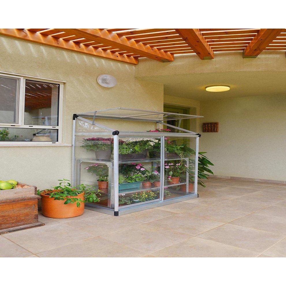חממה ביתית 0.6X1.3 Lean To כסף-שקוף מבית