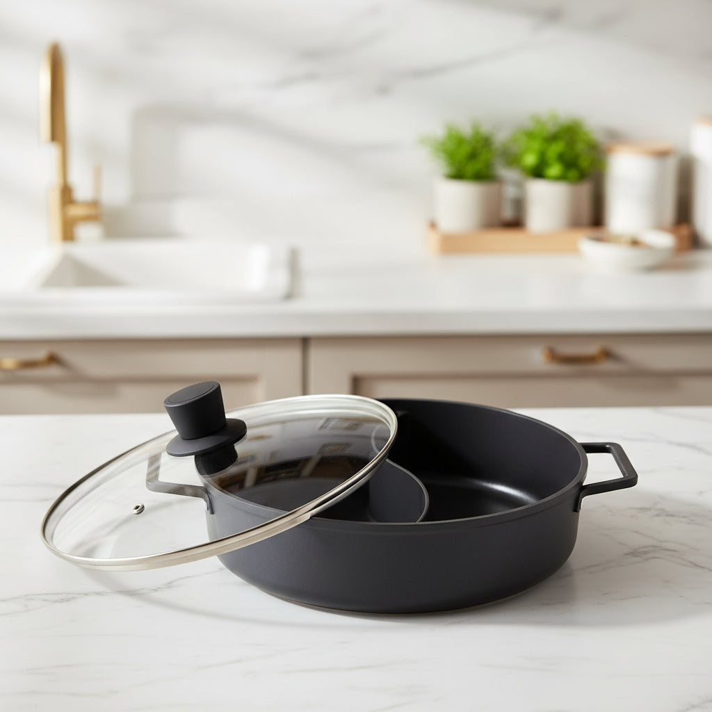 סיר יציקה מחולק 10*30 סמ  4.8 ליטר לבישול והגשה